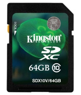 Карта памяти Kingston SDXC 64Gb Class10 UHS-I (SDX10V/64GB) 30mb/s