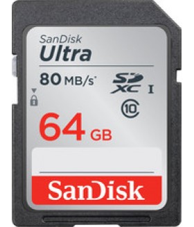 Карта памяти SanDisk Ultra SDXC Class 10 UHS-I 80MB/s 64GB